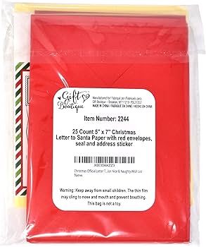 Amazon | Gift Boutique Christmas サンタへの公式レターキット 25枚